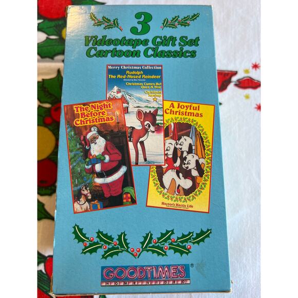 3VHS videotape gift set Holiday cartoon Classics - Picture 1 of 6
